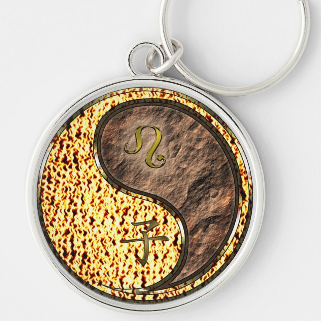 Leo & Earth Råtta Rund Silverfärgad Nyckelring (Framsidan)