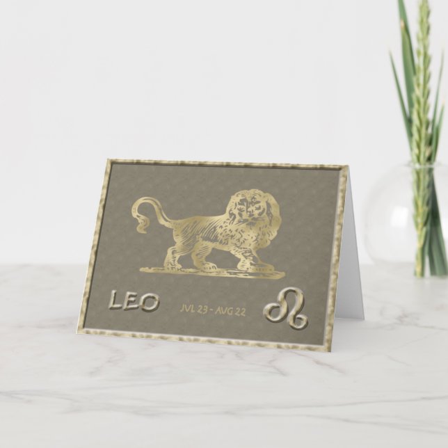 Leo födelsedagkort kort (Framsida)