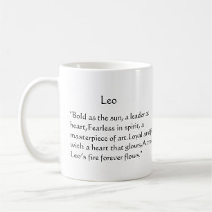 Leo födelsedagspresstext zodiac-skjorta kaffemugg
