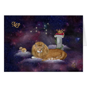 Leo för Cat Lovers Hälsningskort