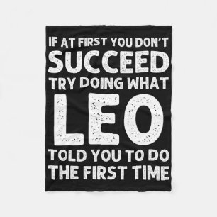 Leo Gift Namn Personlig Birthday Funny Christma Fleecefilt