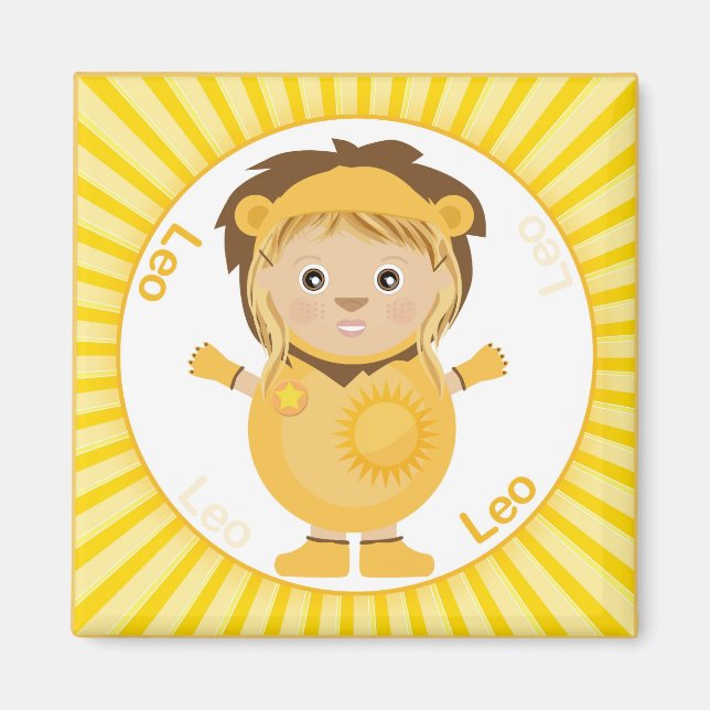 Leo Girl Character Magnet (Framsidan)