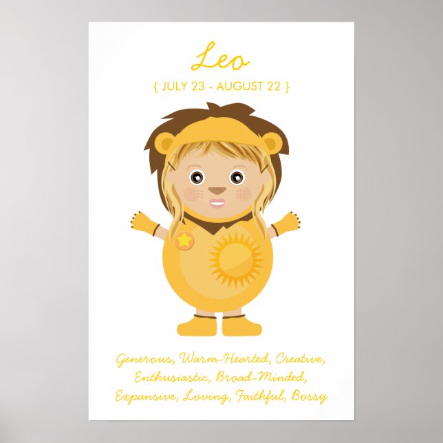 Leo - Girl Horoscope Poster (Framsidan)
