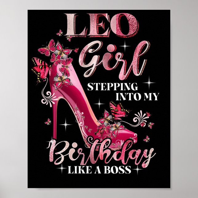 Leo Girl klättrar in i min födelsedag som Chef Poster (Framsidan)