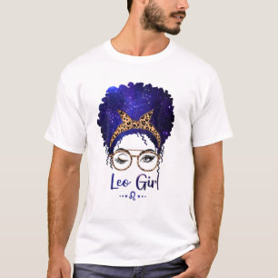 Leo Girl Zodiac Astrology Stjärntecken Leopard Hea T Shirt