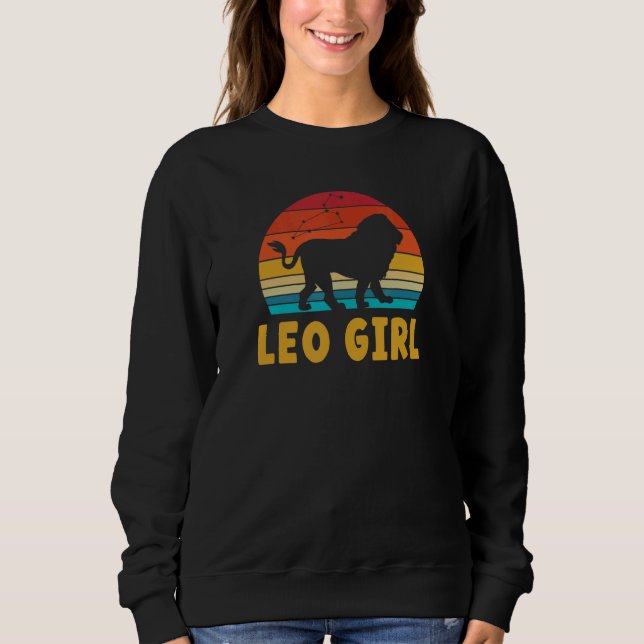 Leo Girl Zodiac-tecken T Shirt (Framsida)