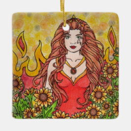 Leo Goddess Julgransprydnad Keramik