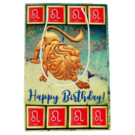 Leo - Grattis på födelsedagen Medium Gift Bag