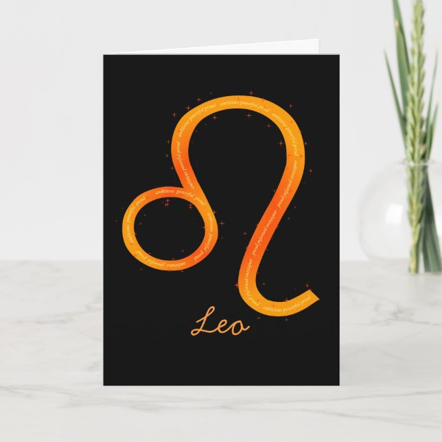 Leo Greeting Card-tom Kort (Framsida)