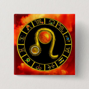 LEO GULD ZODIAC BIRTHDAY JEWEL Astrology Diagram Knapp