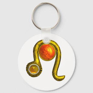 LEO GULD ZODIAC BIRTHDAY JEWEL Astrology Nyckelring
