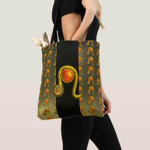 LEO GULD ZODIAC BIRTHDAY JEWEL Grått Black Rand Tygkasse