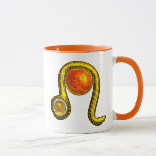 LEO GULD ZODIAC BIRTHDAY JEWEL GULT TOPAZ MUGG