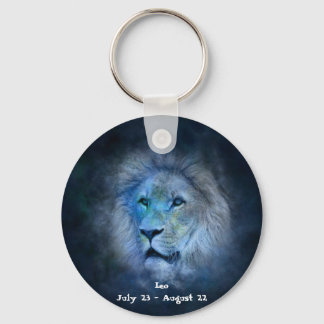 Leo Horoscope Button Keychain Nyckelring
