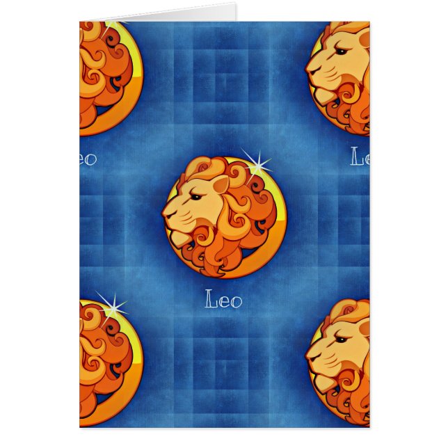 leo horoscope hälsningskort (Framsidan)