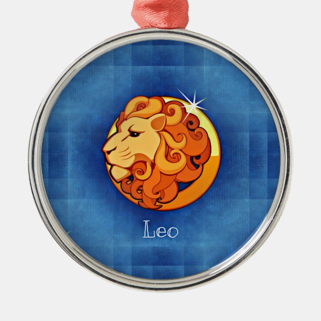 leo horoscope julgransprydnad metall (Framsidan)
