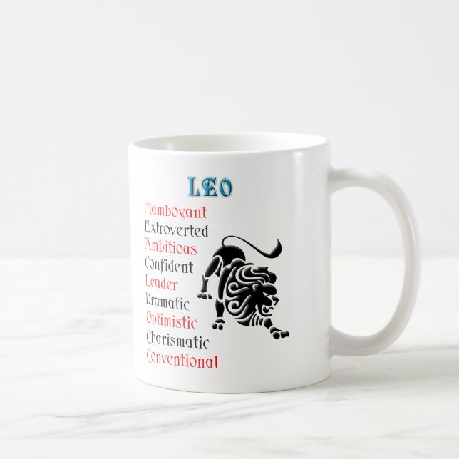 Leo Horoscope Zodiac-tecken Kaffemugg (Höger)