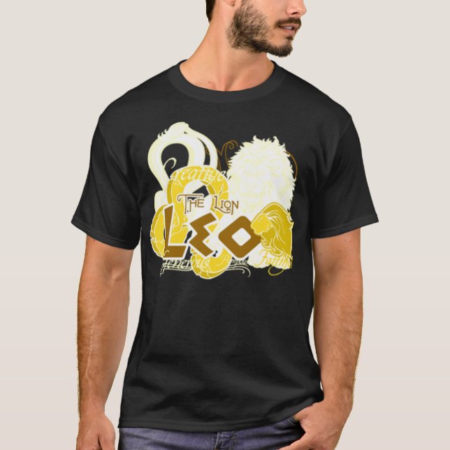 Leo horoskopzodiac undertecknar t-skjortan t-shirt (Framsida)