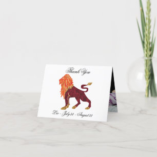 Leo Impressionist Painting Stil & Guld Tack Kort