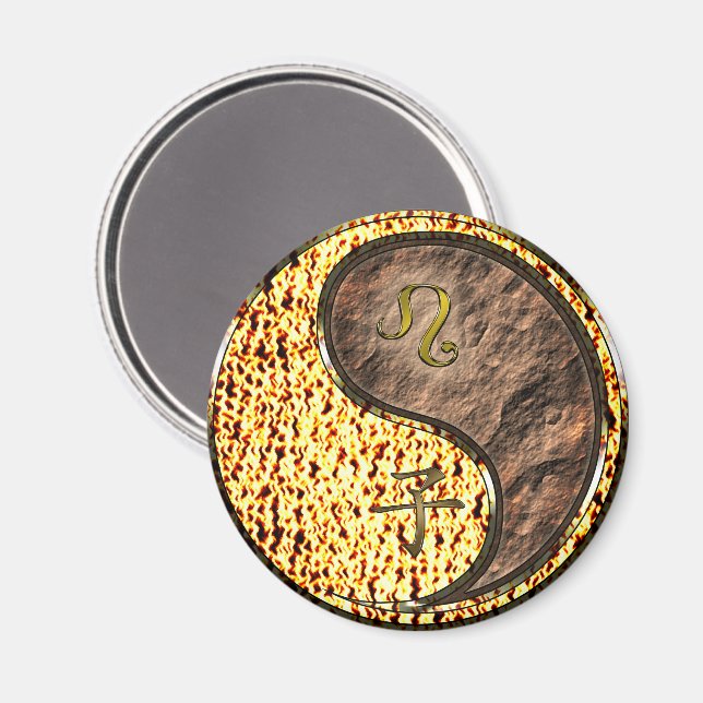 Leo & Jordråtta Magnet (Front/Back)