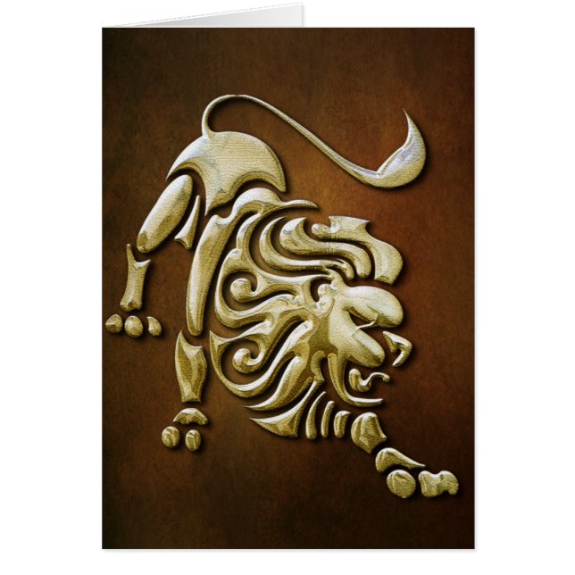 Leo Jul 24 - Aug 23 Hälsningskort (Framsidan)