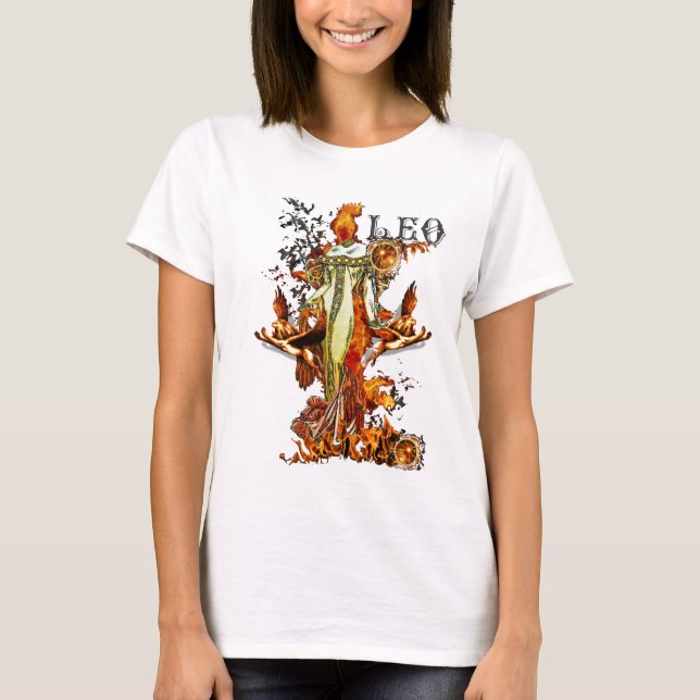 Leo (Juli 23 till och med Augusti 22) T-shirt (Framsida)