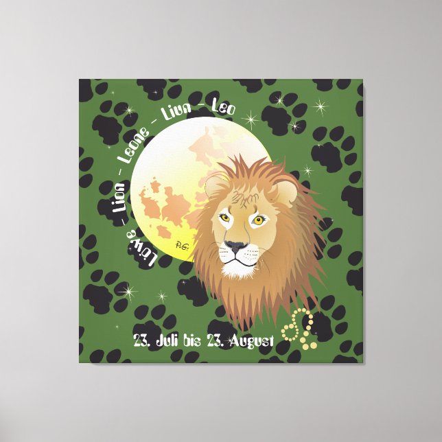 Leo July 23 to August 22 Canvas (Framsida)