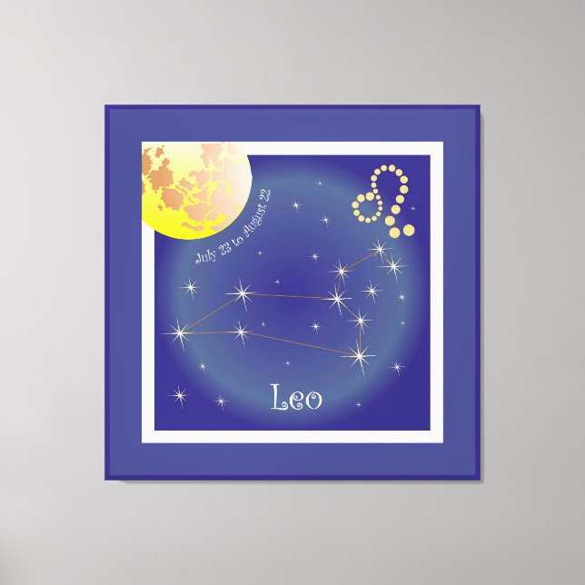Leo July 23 to August 22 Leinwand Canvastryck (Framsida)