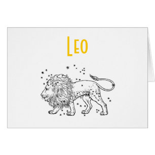 Leo konstellation hälsningskort