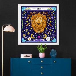 Leo: ”Kunglig rytande” Zodiak Poster