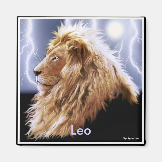 "LEO" Lejon Astrology Art Magnet (Framsidan)
