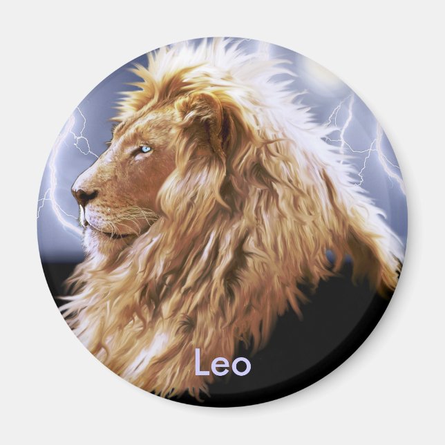 "LEO" Lejon Astrology Art Magnet (Framsidan)