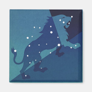 Leo Lejon Constellation Vintage Zodiac Astrology Magnet