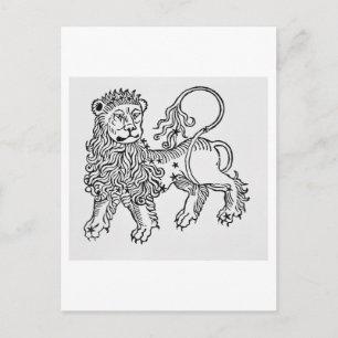 Leo (Lejon) en illustration från "Poeticon" Vykort