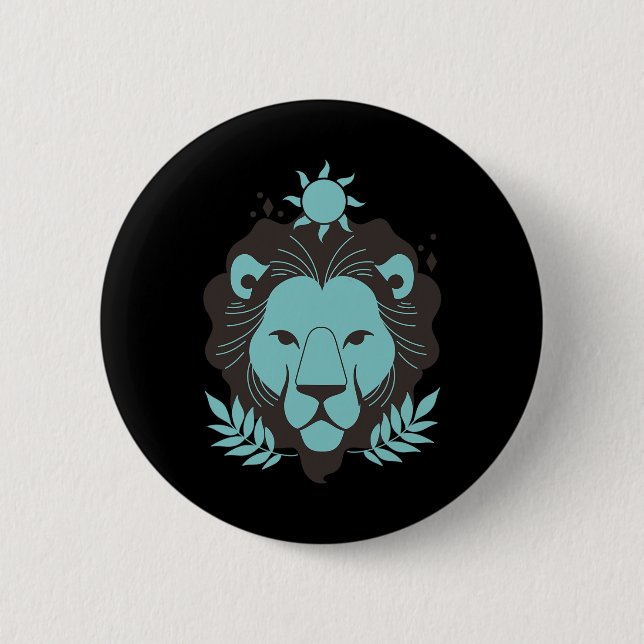 Leo Lejon Halloween Zodiac Horoscope Astrology Knapp (Framsida)
