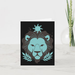 Leo Lejon Halloween Zodiac Horoscope Astrology Kort