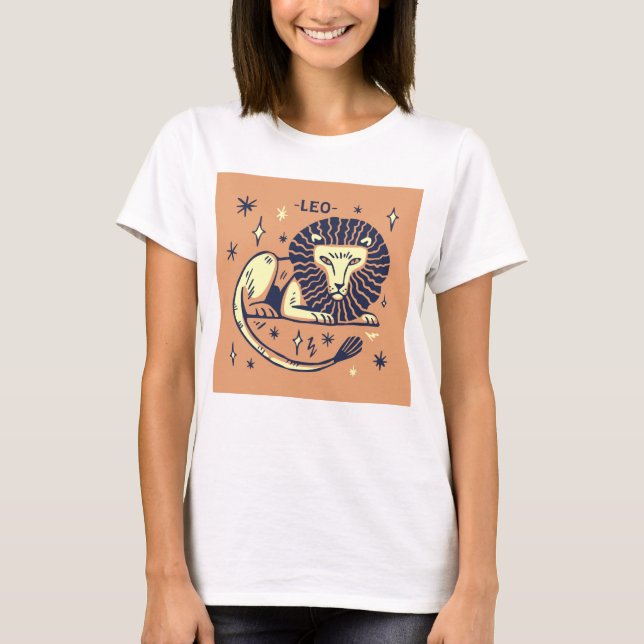 Leo Lejon Horoscope T-Shirt (Framsida)