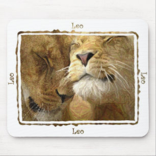 Leo - Lejon i Färgpenna Mousepad Musmatta