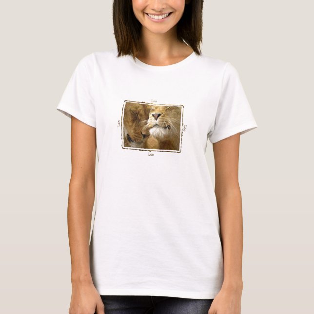 Leo - Lejon i Färgpenna T-shirt (Framsida)