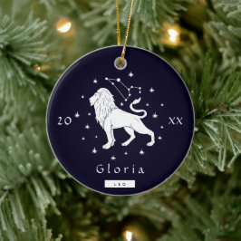 Leo Lejon Symbol Zodiac Birthday Sign Namn & Year  Julgransprydnad Keramik