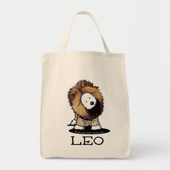 LEO Lejon Westie Bag Livsmedel Tote Tygkasse (Framsidan)