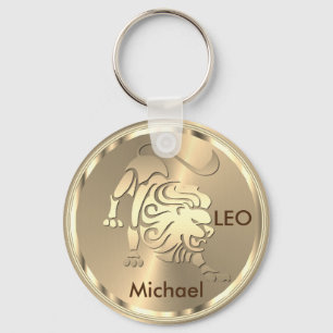 Leo Lejon - Zodiac Sign - Guld Nyckelring