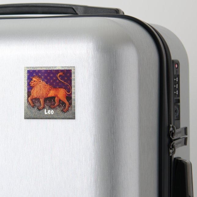 Leo Lejon Zodiac Sign Horoscope Födelsedagsfest Magnet (In Situ (Luggage))