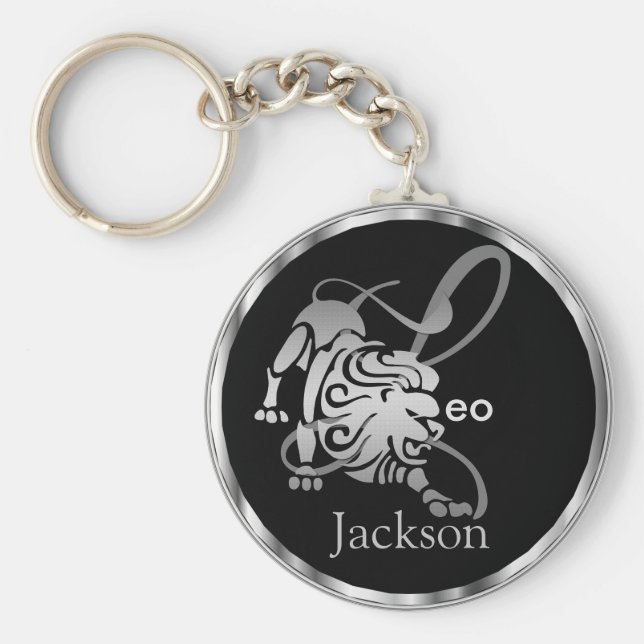 Leo ♌ Lejon - Zodiac Sign Nyckelring (Framsidan)