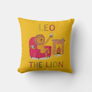 Leo, Lejon zodiac söt lejon Kudde