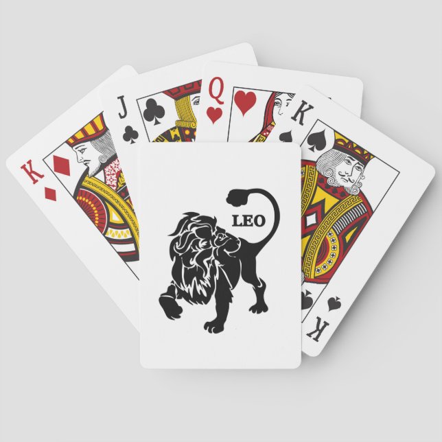 Leo Lejon Zodiak Svart Spelkort (Baksidan)