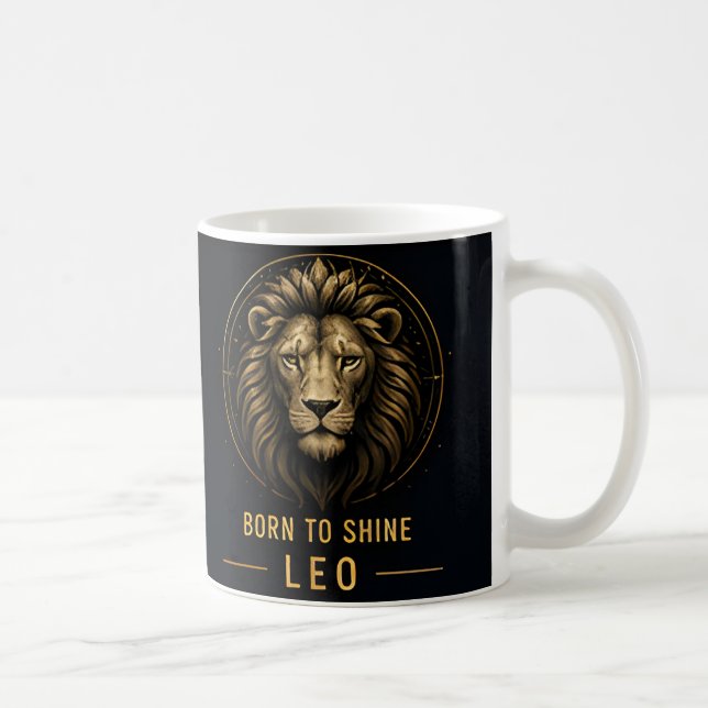 Leo Lejon Zodiakustecken Fet Celestial Horoskop De Kaffemugg (Höger)