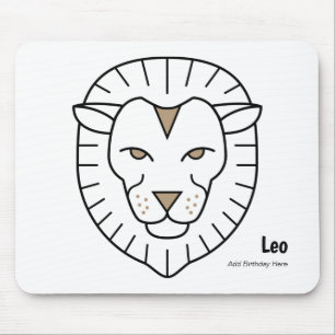 Leo, lejona guld zodiac-stjärntecknet musmatta