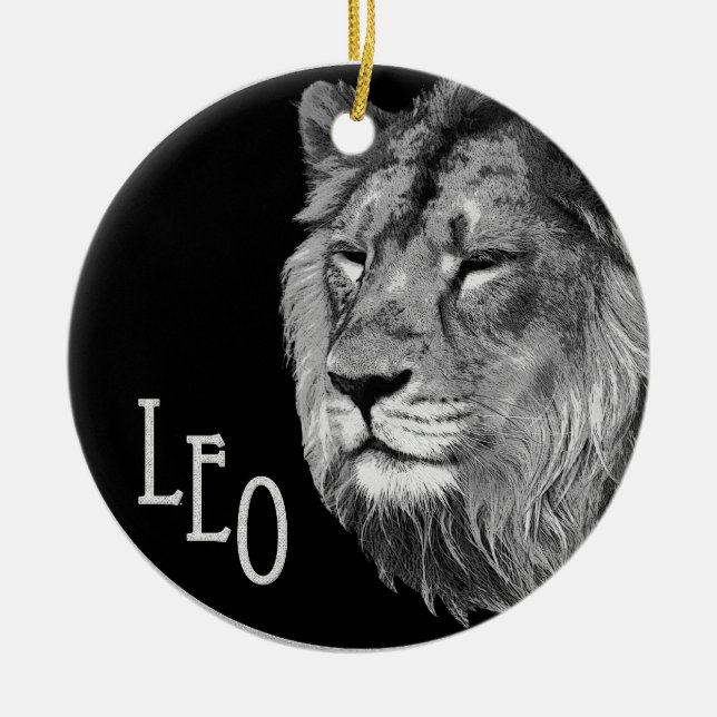 Leo lejona julgransprydnad keramik (Framsidan)