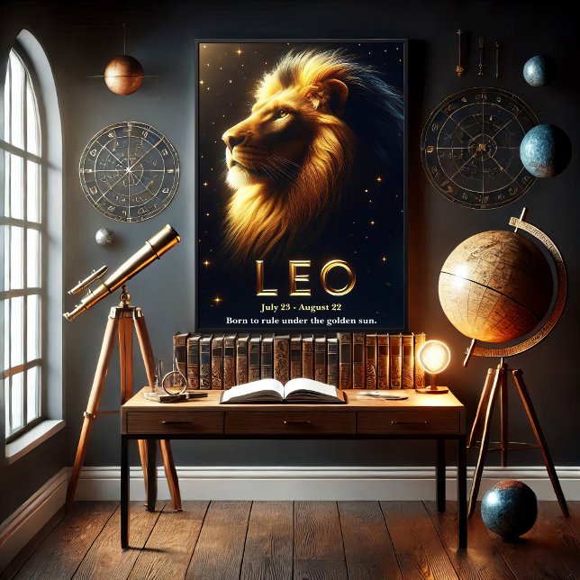 Leo, Lejona Zodiac Celestial Poster (Skapare uppladdad)